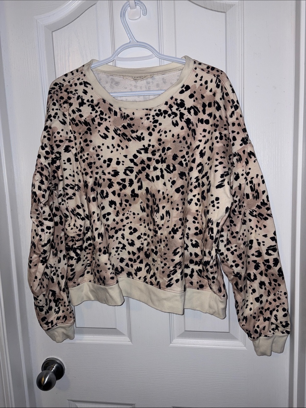 saltwater LUXE Leopard Print Top - Beige & Black